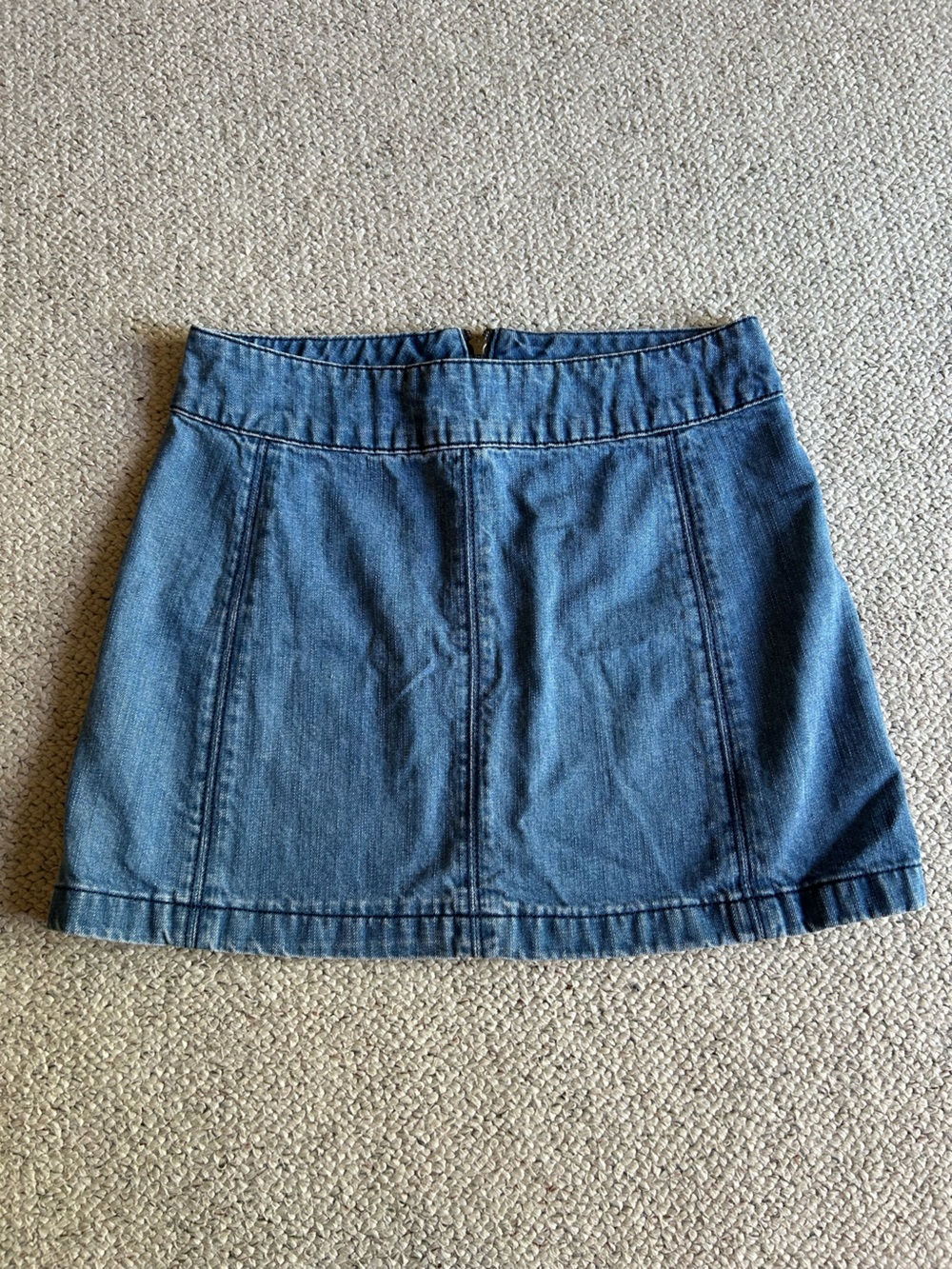 Free People Blue Denim Jean Skirt Classic Hippie style